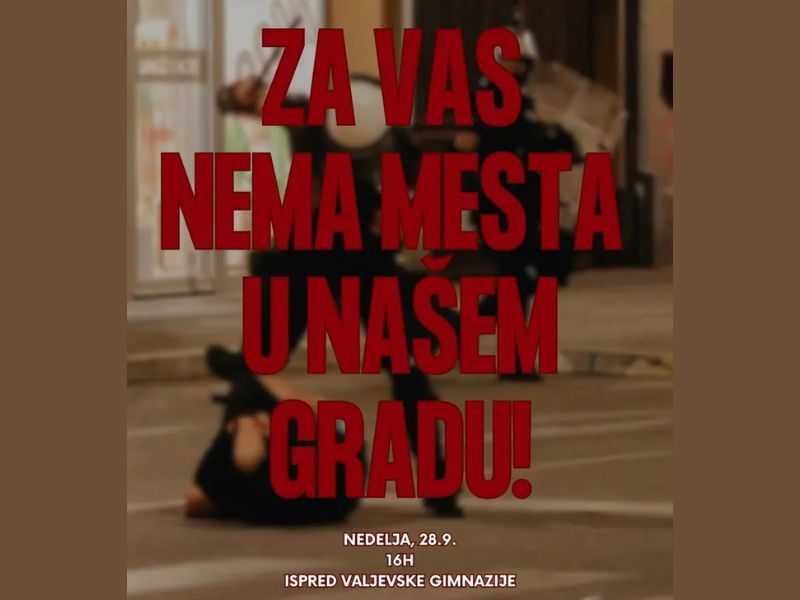 Valjevski zbor najavljuje protest u nedelju ispred Gimnazije