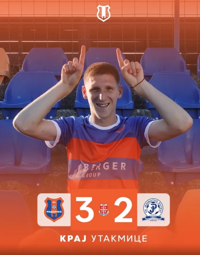 Radnički Valjevo – Jedinstvo Putevi 3:2 (1:0)